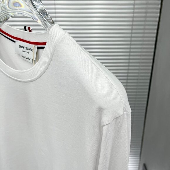 Thom Browne solid color striped round neck long sleeve - Picture 4 of 7